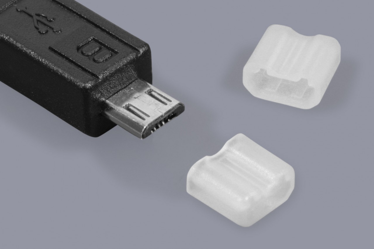 Schutzkappen für Micro-USB 2.0 Stecker und Micro-USB 2.0 Kabel