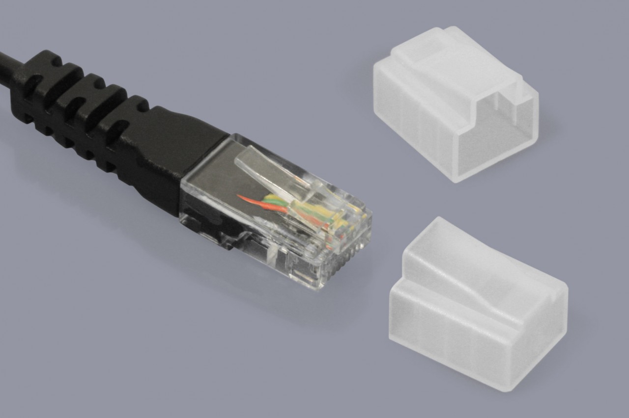 Schutzkappen für RJ-45 Stecker und RJ-45 Kabel (Netzwerkkabel / LAN-Kabel)
