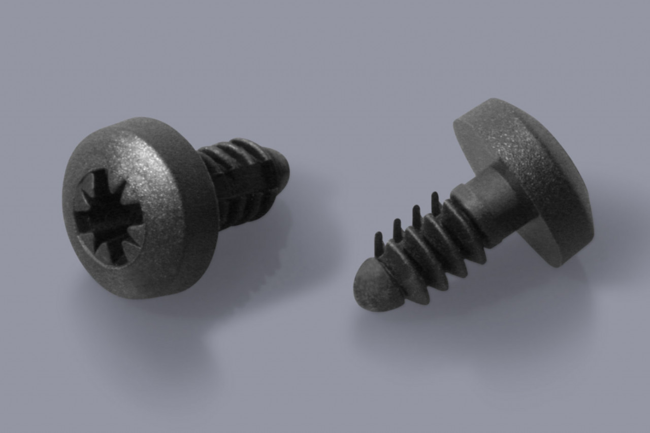 Push-in Pozidriv pan head plastic screws