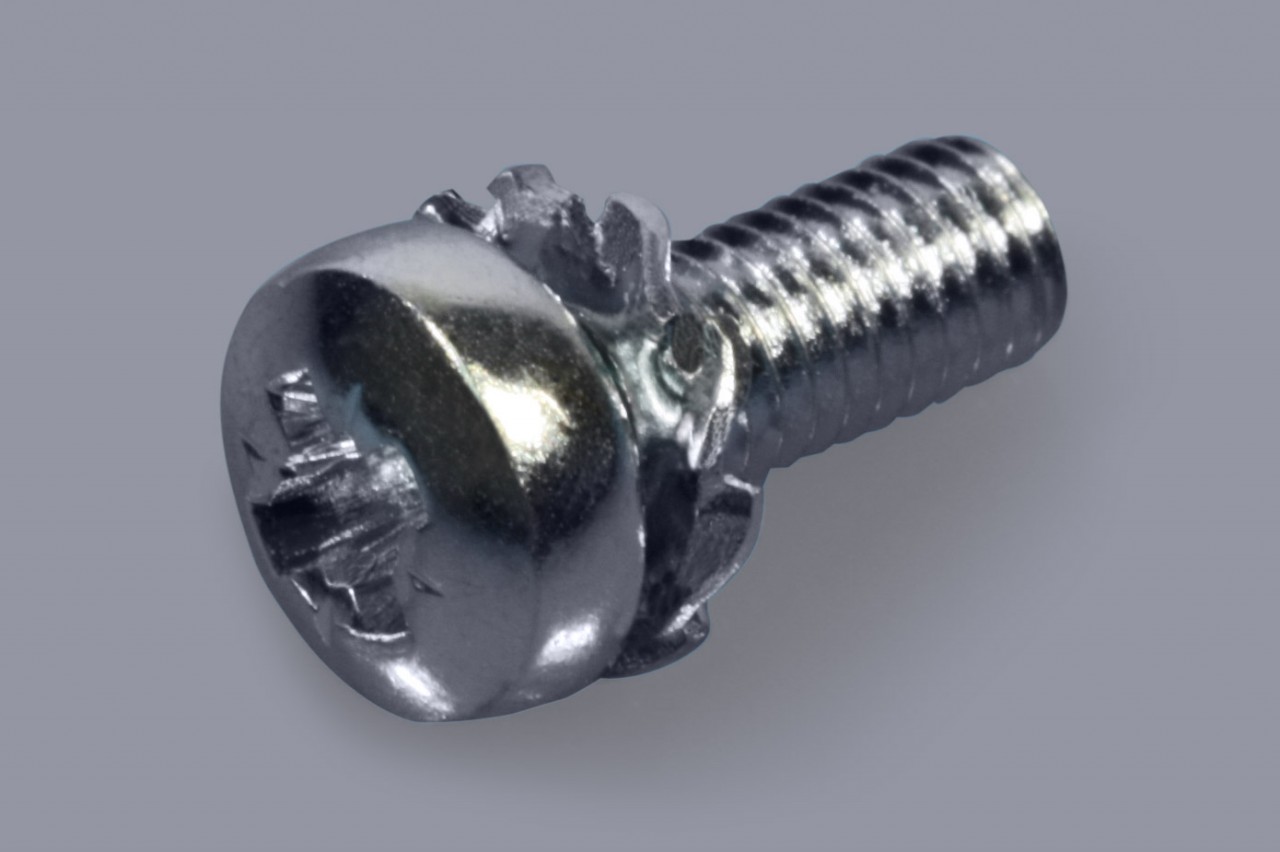 DIN 6900-4 Z7 - Pozidriv SEMS screws with serrated tooth lock washer
