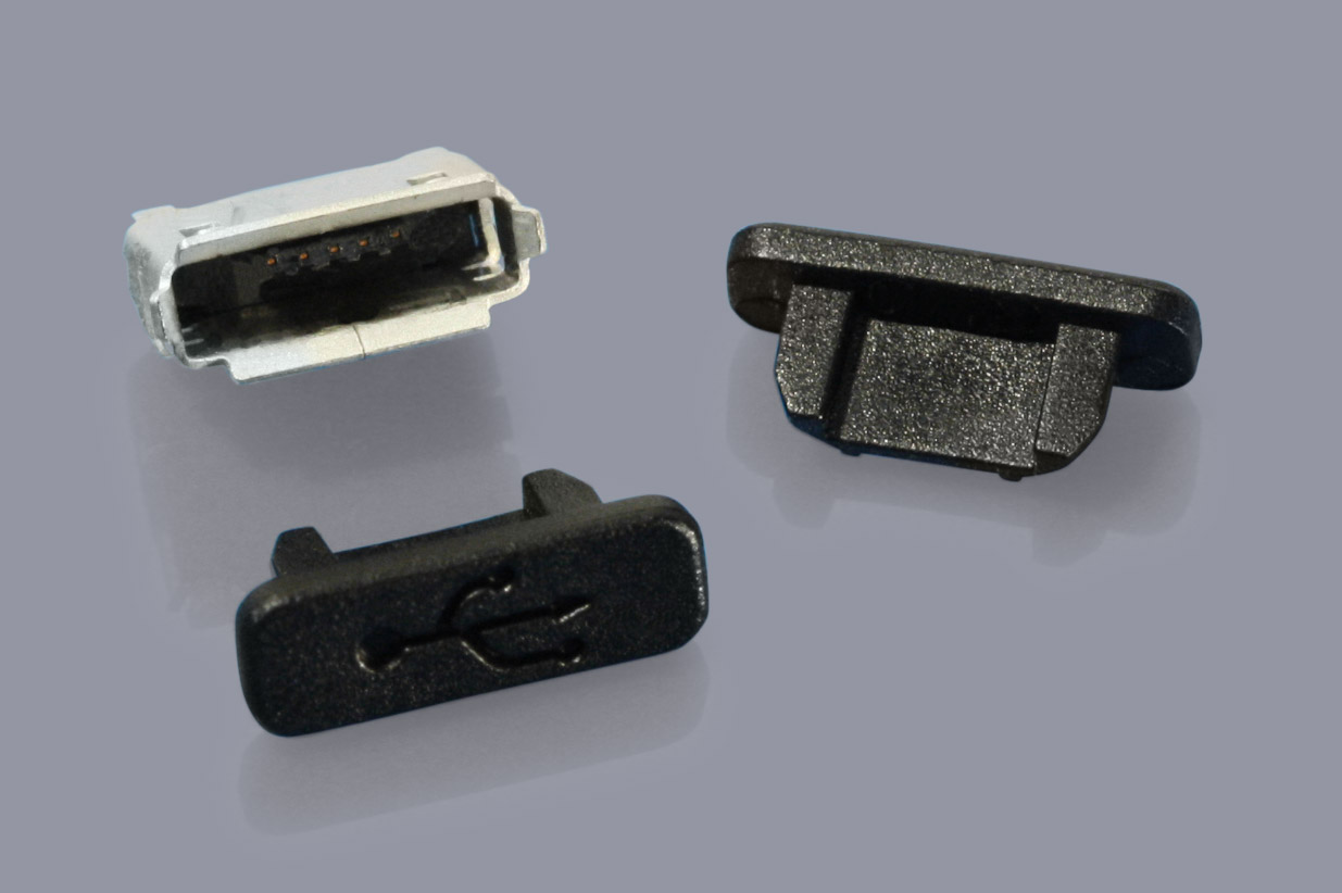 2x Schutz-Kappe Micro-USB Buchse Abdeckung Cap Handy Smartphone Stöpsel  Stopfen
